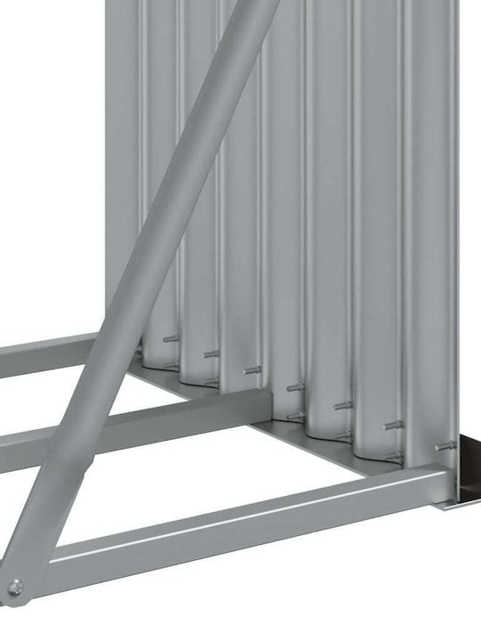 vidaXL Metalic Raft Depozitare lemne 180x45x100cm Gri
