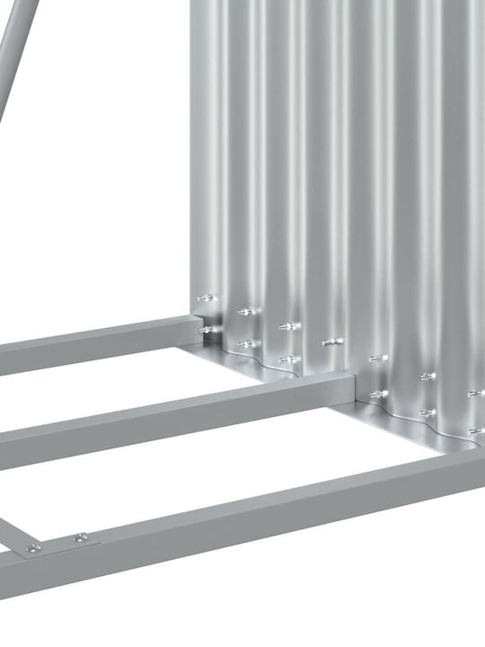 vidaXL Metalic Raft Depozitare lemne 80x45x120cm Argintiu