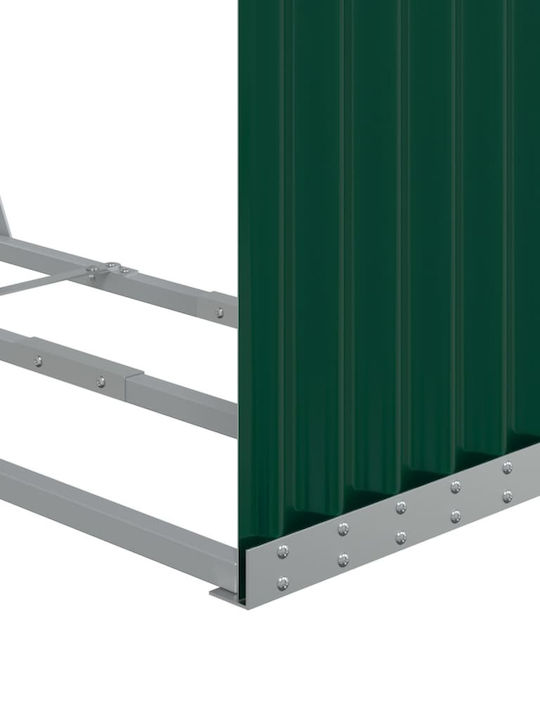 vidaXL Μεταλλικό Ράφι Αποθήκευσης Ξύλων 120x45x100cm Πράσινο