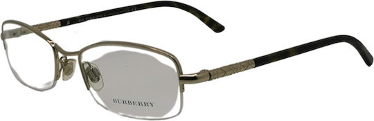 Burberry Women's Metal Prescription Eyeglass Frame Gold BE1210 1002