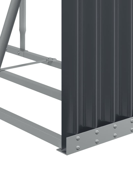 vidaXL Μεταλλικό Ράφι Αποθήκευσης Ξύλων 234x45x100cm Γκρι