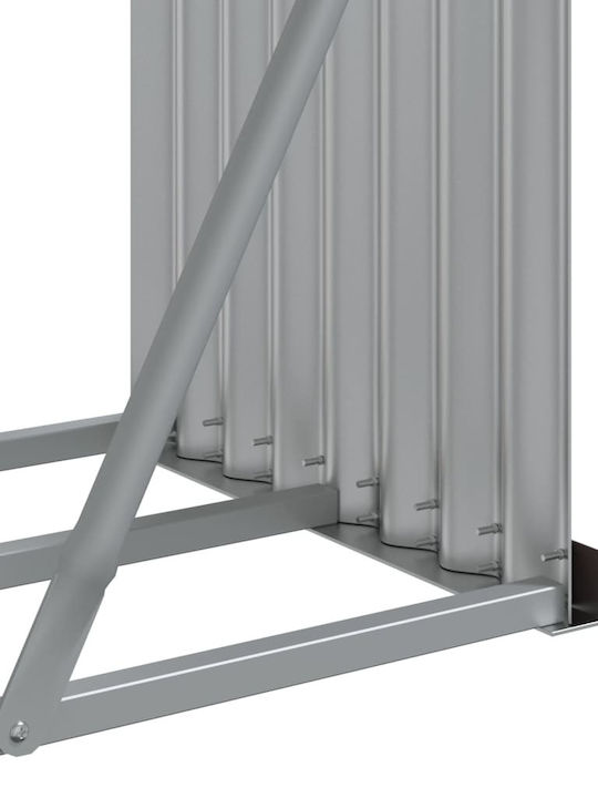 vidaXL Μεταλλικό Ράφι Αποθήκευσης Ξύλων 180x45x100cm Καφέ