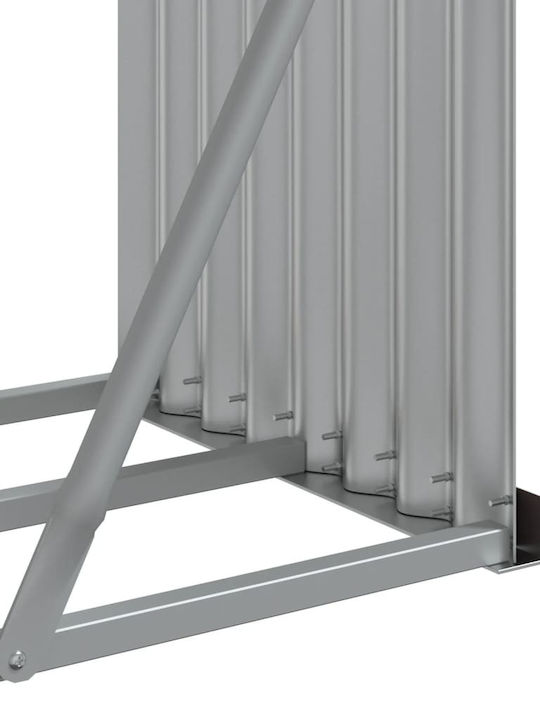 vidaXL Μεταλλικό Ράφι Αποθήκευσης Ξύλων 234x45x100cm Γκρι