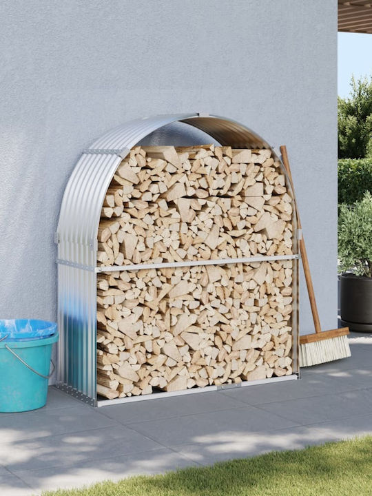 vidaXL Metallisch Regal Holzlagerung 120x45x140cm