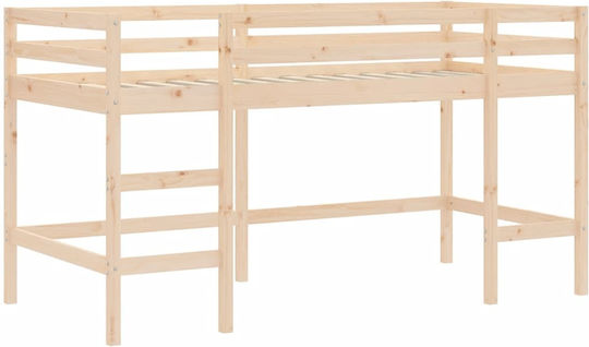 Kinderbett Hochbett Einzeln Rosa für Matratze 80x200cm