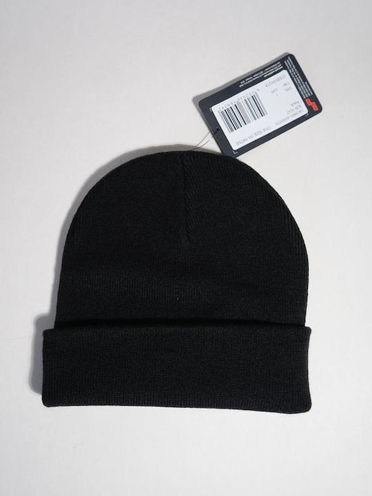 Jack Wolfskin Beanie Unisex Σκούφος με Rib Πλέξη σε Μαύρο χρώμα