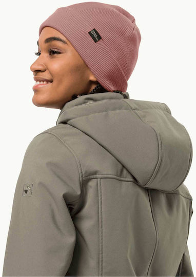 Beanie Unisex Beanie mit Rippstrick in Rosa Farbe