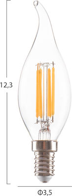 HomeMarkt Λάμπα LED για Ντουί E14 Θερμό Λευκό Dimmable