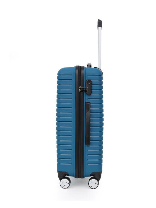 Amber Koffer Hart Blau Maximale Höhe 75cm mit 4 Räder Set 3 Stück