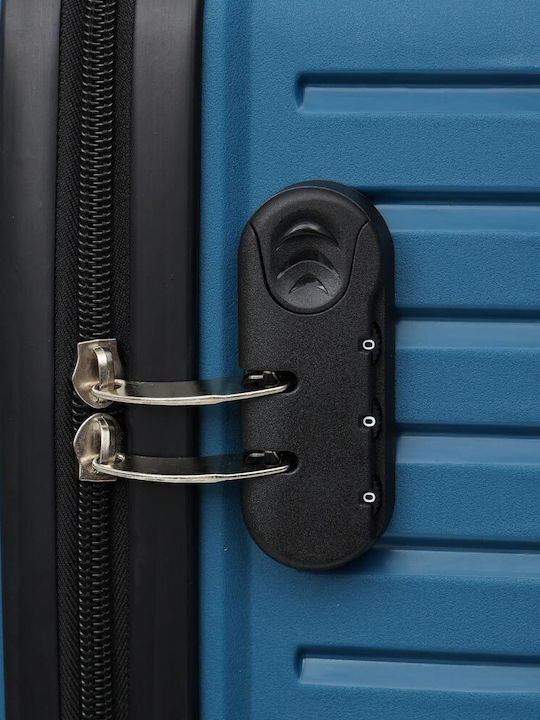 Amber Koffer Hart Blau Maximale Höhe 75cm mit 4 Räder Set 3 Stück