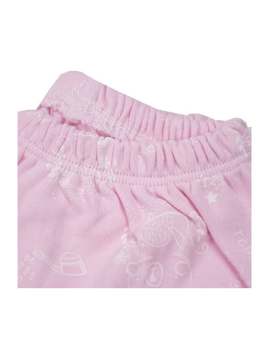 Papillon Kids Παιδική Πιτζάμα Χειμωνιάτικη Ροζ