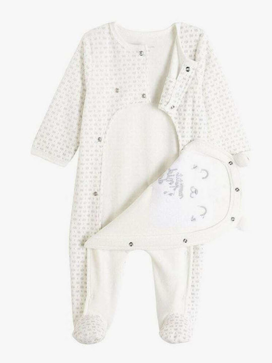 Petit Beguin Babystrampler Langärmliges Ecru