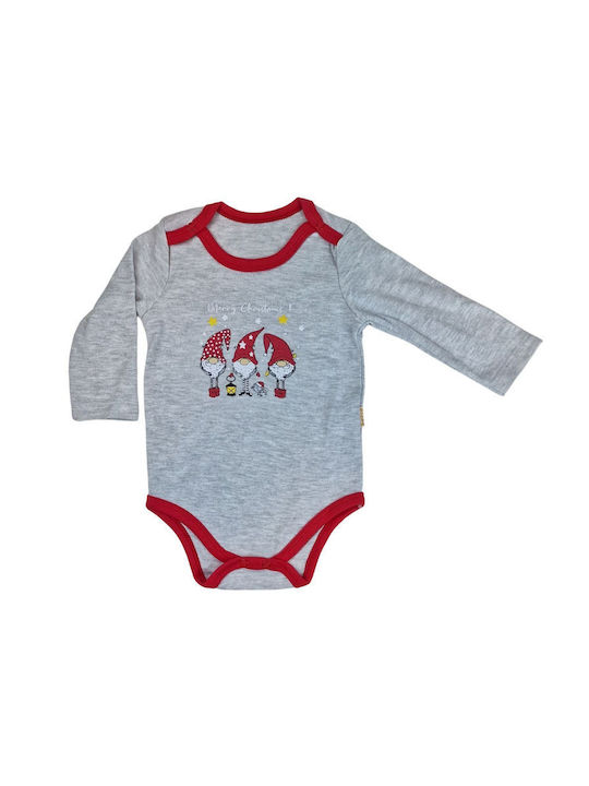 beBio Baby Bodysuit Set Long-Sleeved Grey