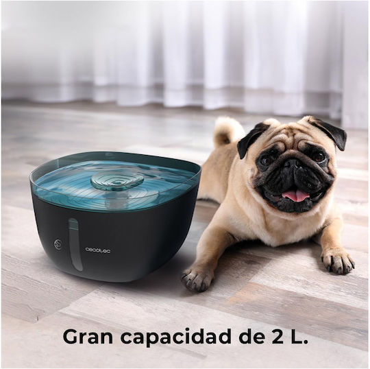 Cecotec Pumba 2000 Refresh Automat Adăpătoare / Fântână pentru Câine & Pisică 2lt 13.5cm în Culoare Negru