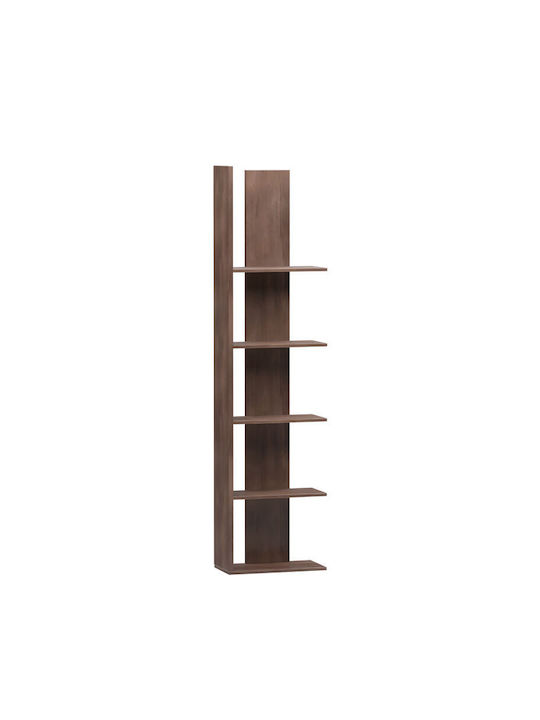 Eckbibliothek Mirca Walnut 41.4x21x162cm