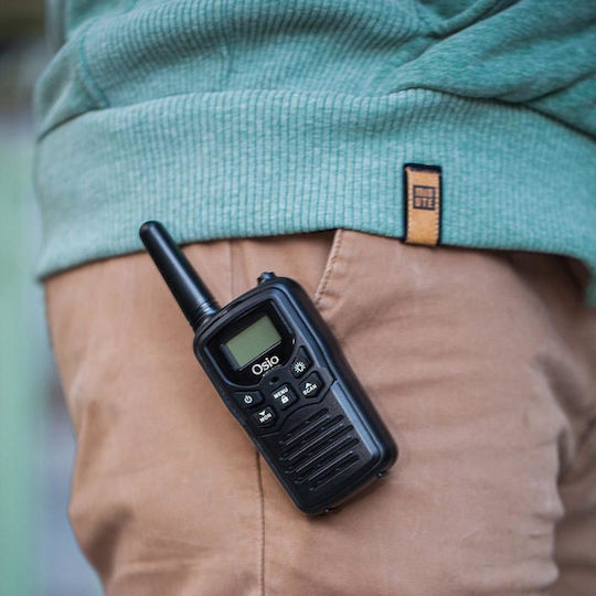 Osio OPM-1050 Безжичен Трансивър PMR 0.5W с Монохромен Екран Комплект 2бр В Черен Цвят