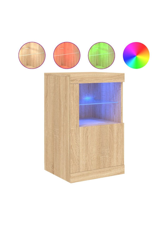 Rectangular Side Table Wooden Beige 2 Pieces W37xD41xH67 cm