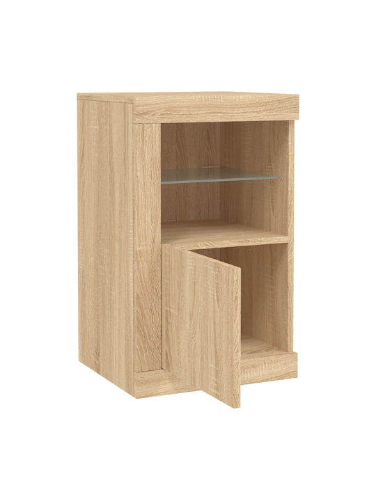 Rectangular Side Table Wooden Beige 2 Pieces W37xD41xH67 cm