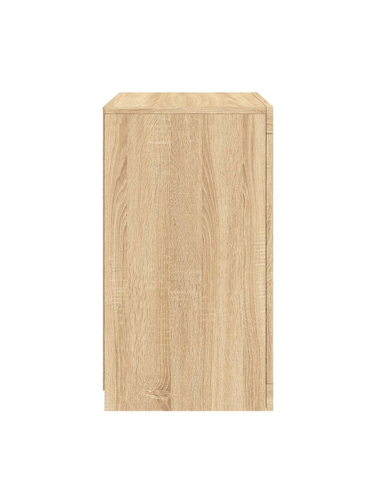 Rectangular Side Table Wooden Beige 2 Pieces W37xD41xH67 cm