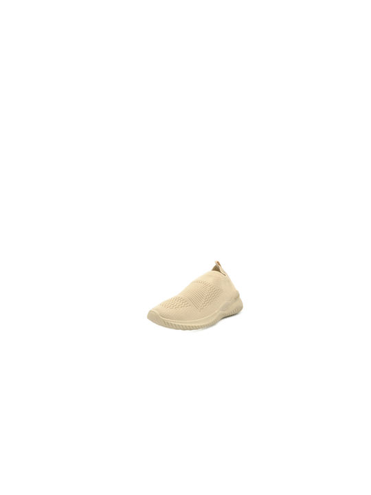 Women's Sneakers made of elastic fabric in beige VANESSA-202