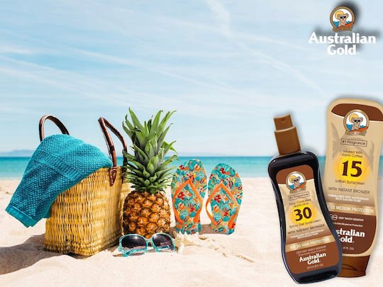 Australian Gold Spray Gel Σετ με After Sun & Λάδι Μαυρίσματος SPF10 2τμχ