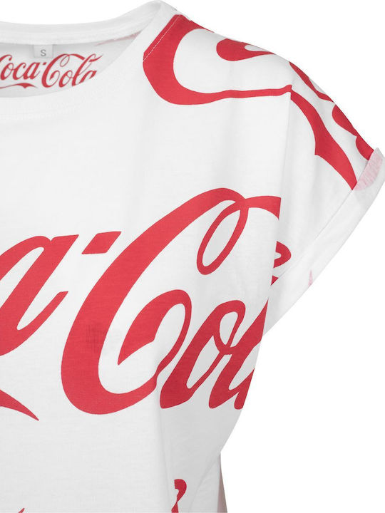 Merchcode Γυναικείο T-shirt Λευκό Βαμβακερό