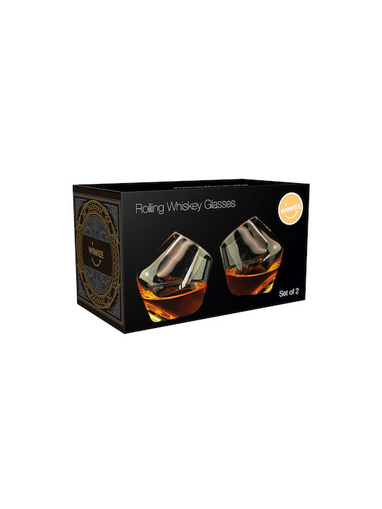 Winkee Set of Glasses Whiskey made of Glass 244ml 2pcs