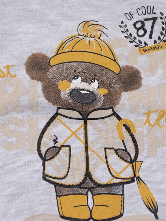 Hoppidik Kinder Schlafanzug Winterlich Beige