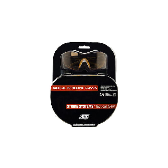 Asg Shooting Glasses Set of 4 Lenses with Anti-Glare Protection Black