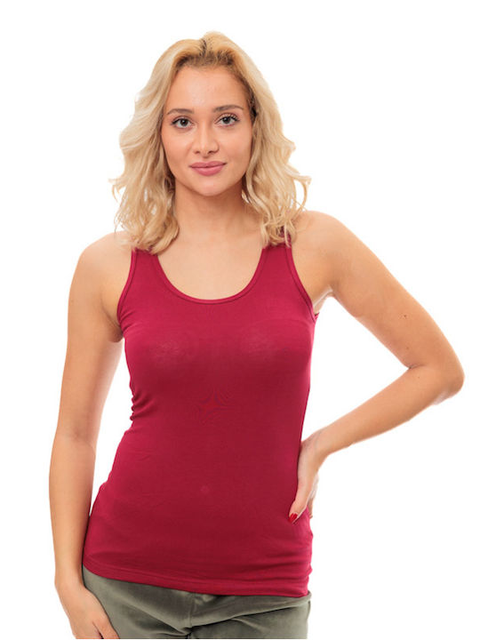Women's Sleeveless T-Shirt Bordeaux