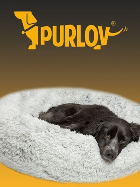 Purlov Пуф Легло за куче Сив 60x15см.