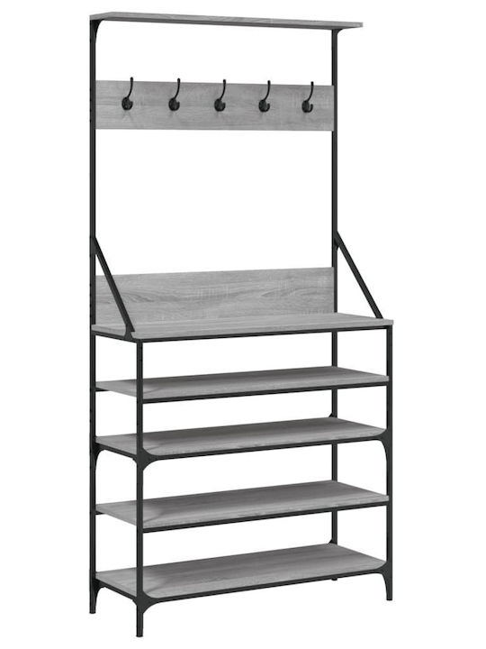 vidaXL Floor Garment Rack made of Metal Gray 90x34x184cm