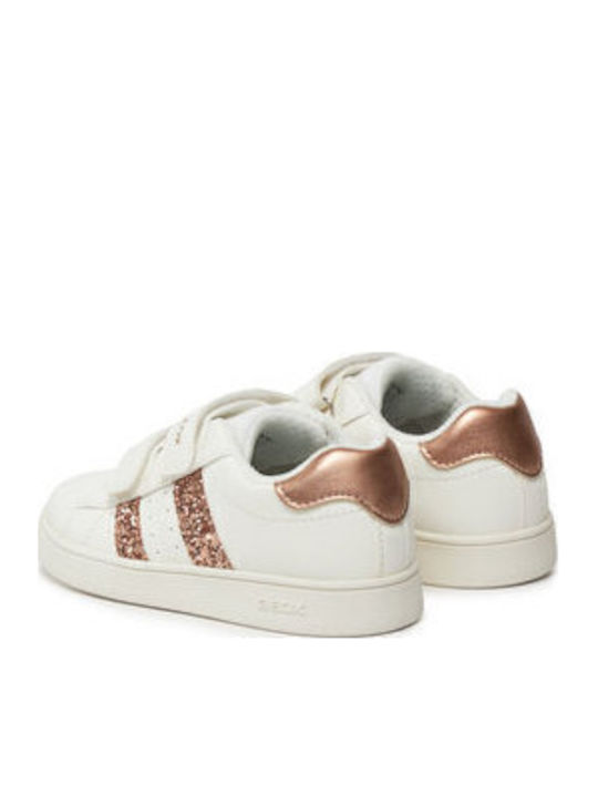 J ECLYPER Παιδικά Sneakers Ανατομικά με Σκρατς Λευκά