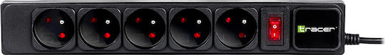 Tracer Power Strip 5 Positions with Switch and Cable 1.5m