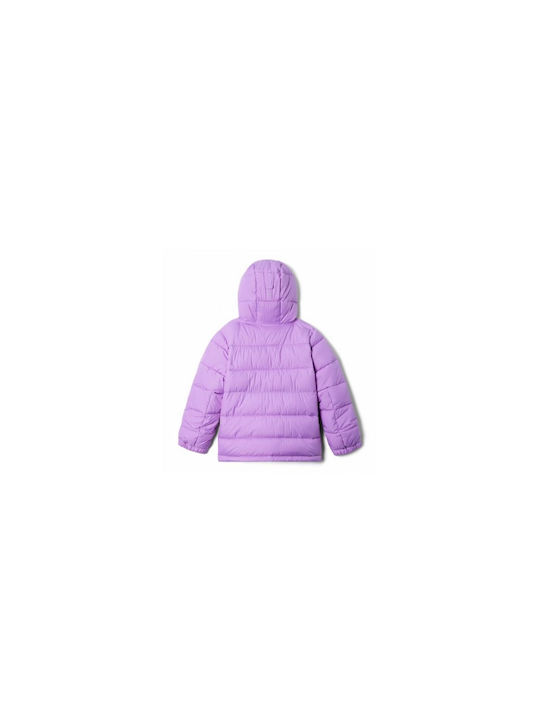 Columbia Kids Quilted Jacket with Hood Purple Pike Lake Ii