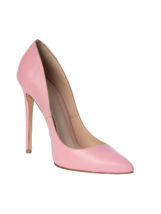 Leather Pointed Toe Stiletto Pink High Heels Thalia