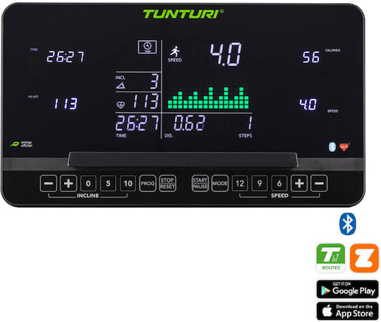 Tunturi Endurance T80 5.5hp Electric Foldable Treadmill for User up to 150kg