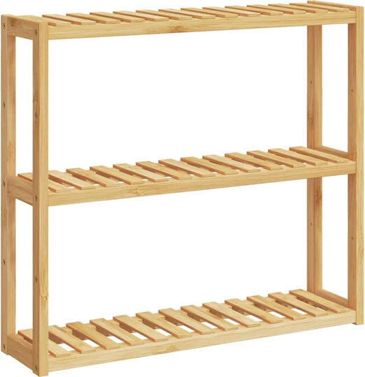 vidaXL Επιδαπέδια Ραφιέρα Μπάνιου Ξύλινη 60x15x54cm Μπλε