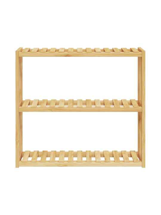 vidaXL Rafturi de baie Raft Baie Lemn 60x15x54cm Albastră