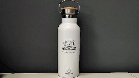 Ecolife Sticlă Termos Oțel Inoxidabil Reciclabil Fără BPA 500ml Alb