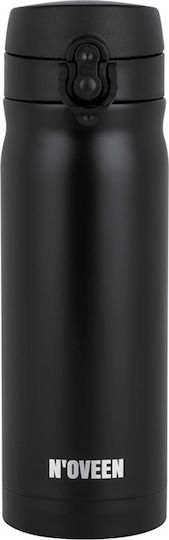 N'Oveen Bottle Thermos Stainless Steel 400ml Black with Mouthpiece