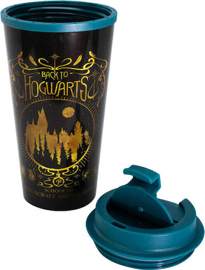 Blue Sky Studios Hogwarts Μπουκάλι Θερμός Πλαστικό BPA Free 450ml Πολύχρωμο