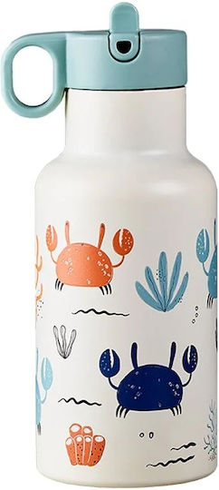 Chic Mic Bioloco Mini Bottle Thermos Stainless Steel BPA Free 350ml Sea Crabs with Mouthpiece