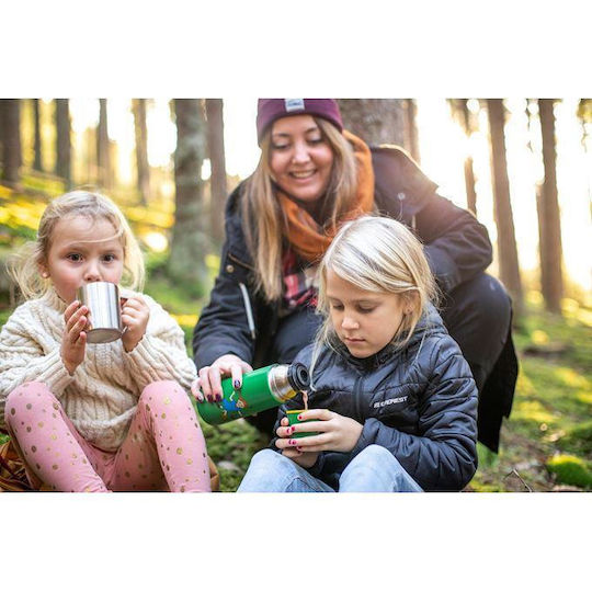 Primus Bottle Pippi Μπουκάλι Θερμός Ανοξείδωτο 350ml Πράσινο με Καπάκι-Κύπελλο