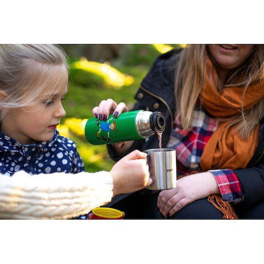 Primus Bottle Pippi Μπουκάλι Θερμός Ανοξείδωτο 350ml Πράσινο με Καπάκι-Κύπελλο