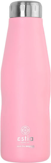Estia Travel Flask Save Aegean Recyclable Bottle Thermos Stainless Steel BPA Free 500ml Blossom Rose