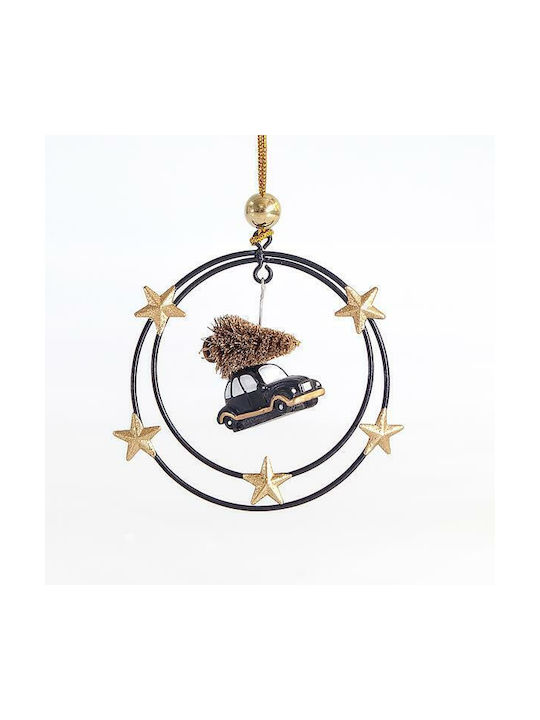 Eurolamp Christmas Metallic Car Ornament Black 9x9cm