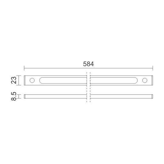 Spot Light Commercial Linear LED Ceiling Light 8W Natural White IP20 L58.4xD8.5xH2.3cm