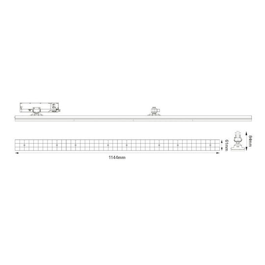 Aca Commercial Linear LED Ceiling Light 40W Natural White 114.4cm