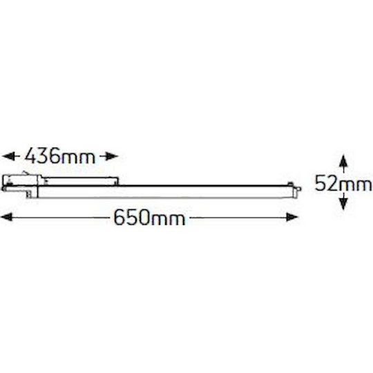 Geyer Commercial Linear LED Ceiling Light 16W Warm White IP20 L65xD43.6xH5.2cm